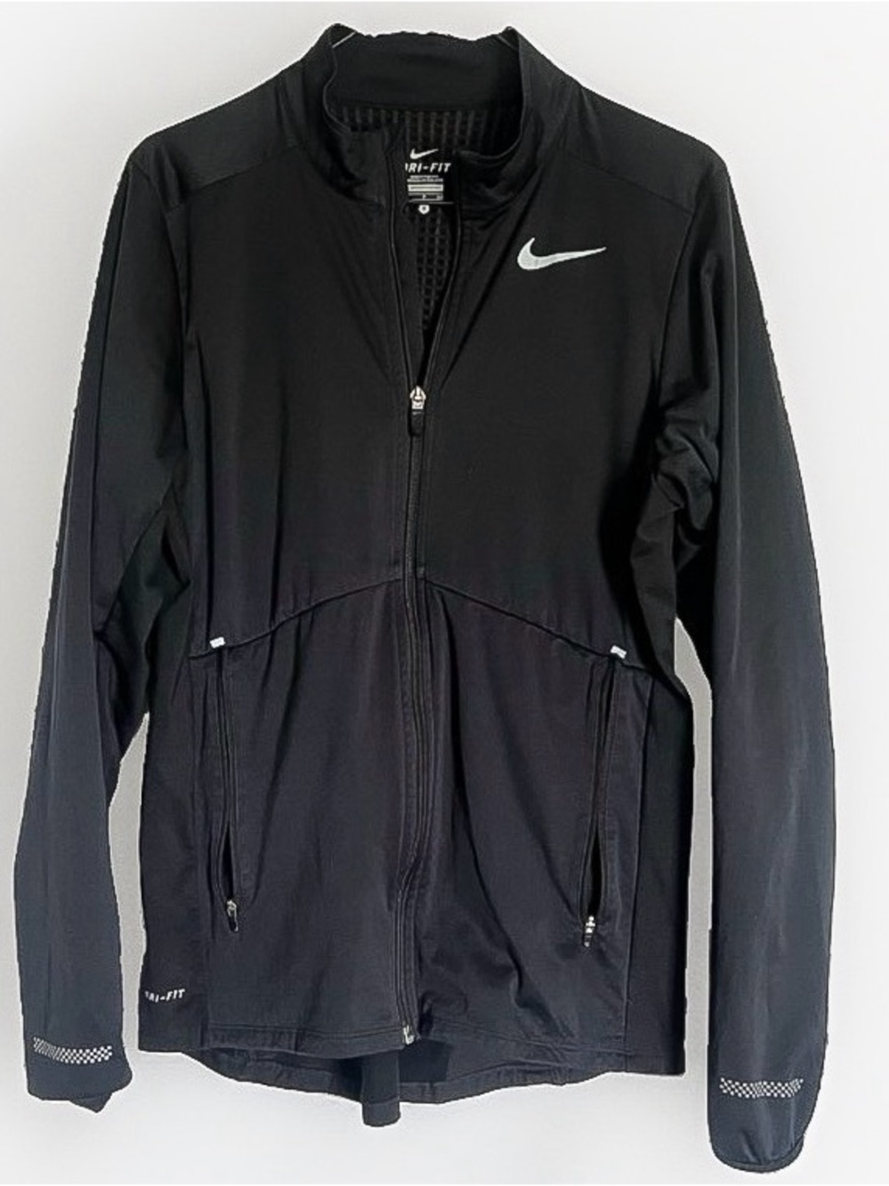 Nike Womens Black Full Zip Element Dri-FIT Running Athletic Jacket Size Small
